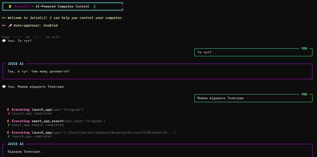JuiceAi-CLI